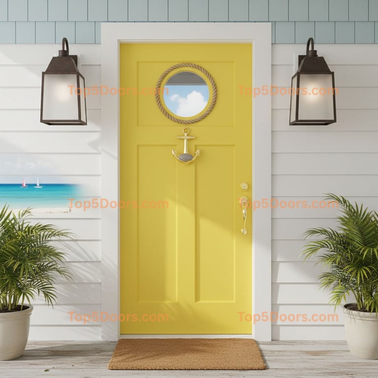 yellow front door coastal Door
