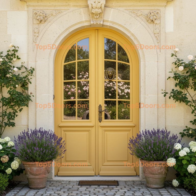 yellow front door french provincial Door