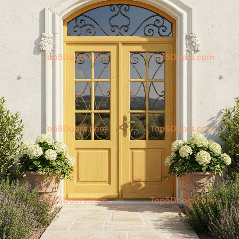 yellow front door french provincial Door