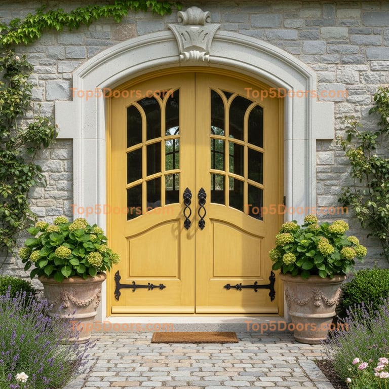 yellow front door french provincial Door