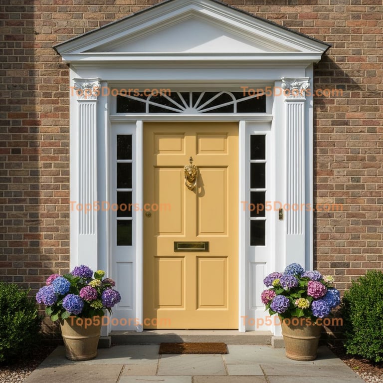 yellow front door georgian Door