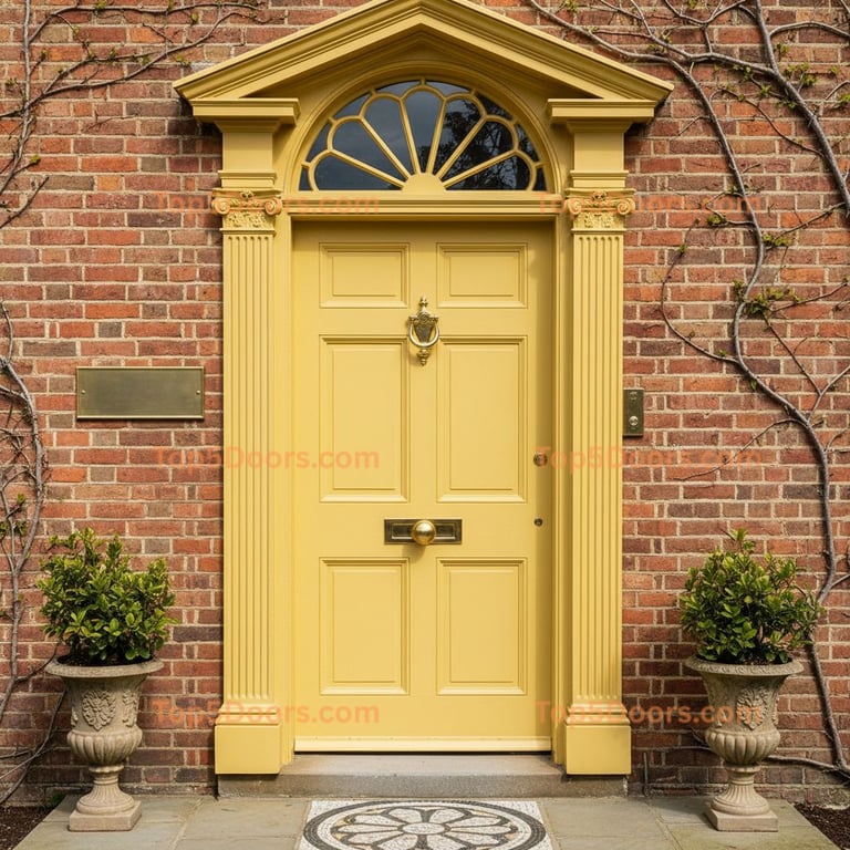 yellow front door georgian Door