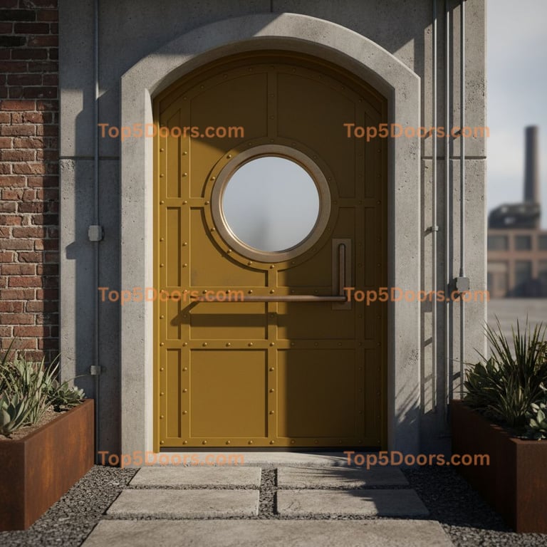 yellow front door industrial Door