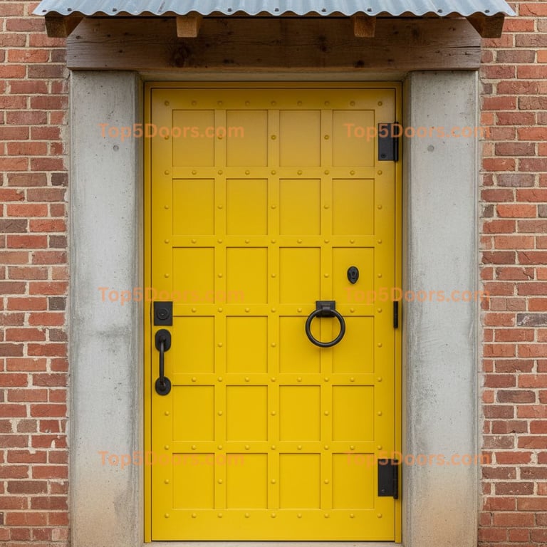 yellow front door industrial Door