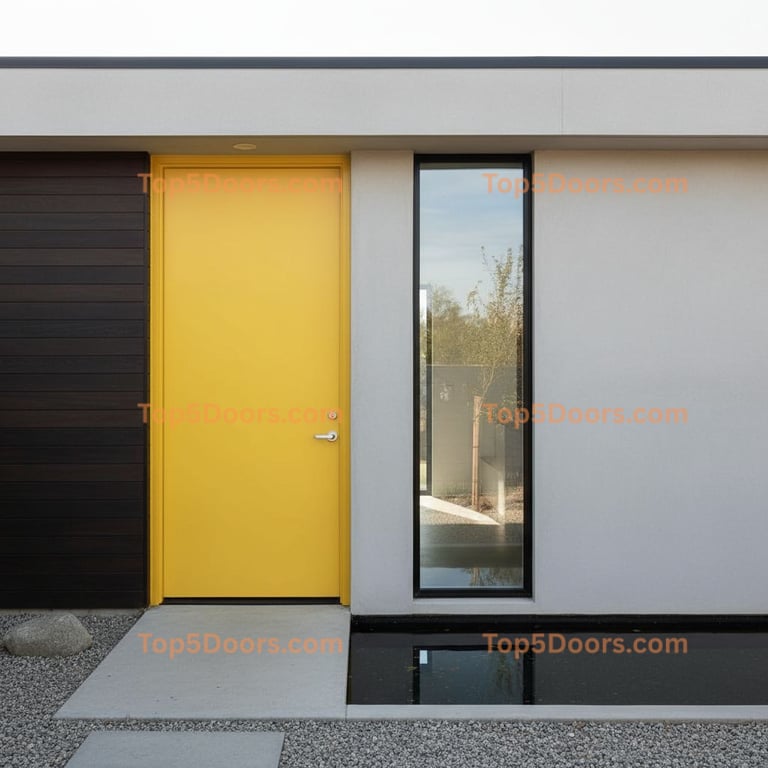 yellow front door minimalist Door