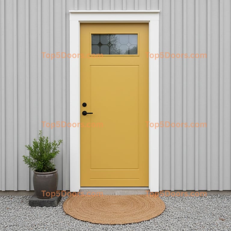 yellow front door scandinavian Door