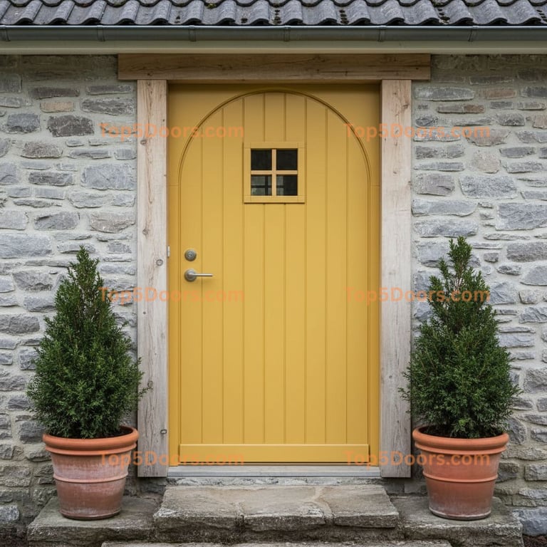 yellow front door scandinavian Door