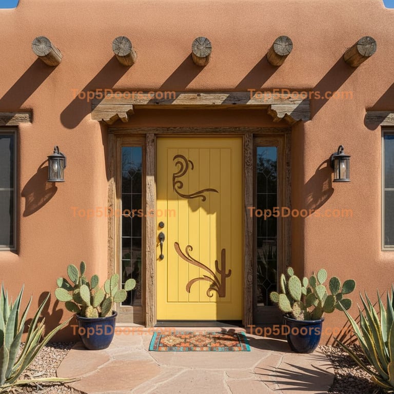 yellow front door southwestern Door