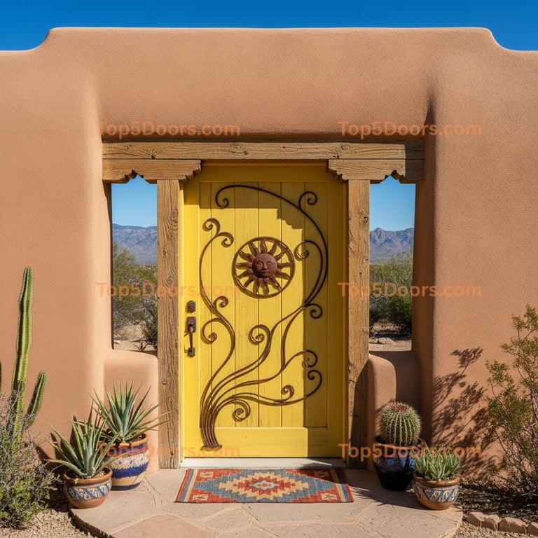 yellow front door southwestern Door