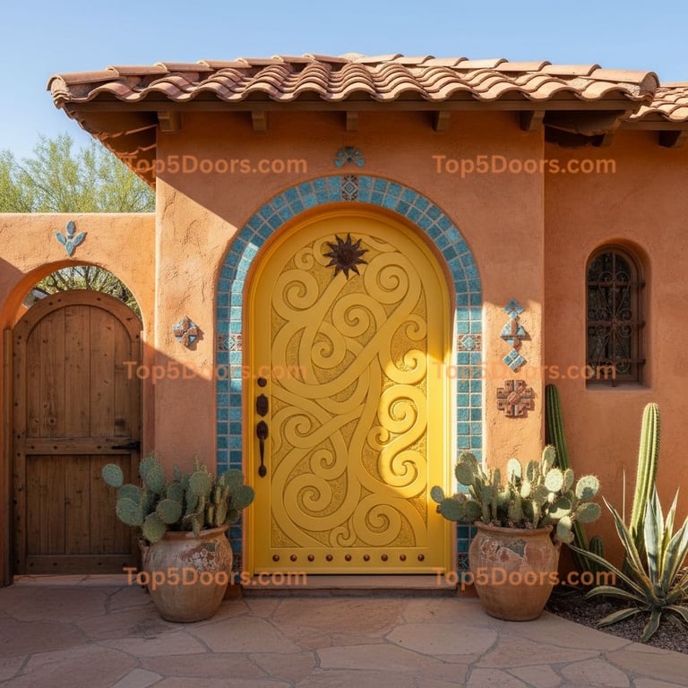 yellow front door southwestern Door
