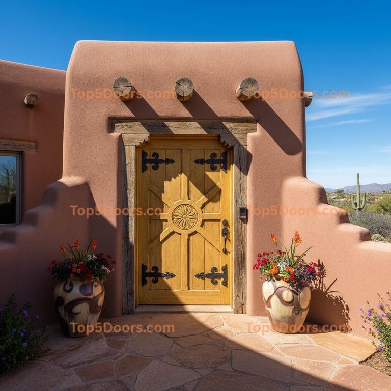 yellow front door southwestern Door