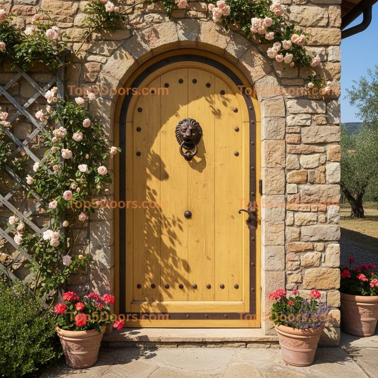 yellow front door tuscan Door