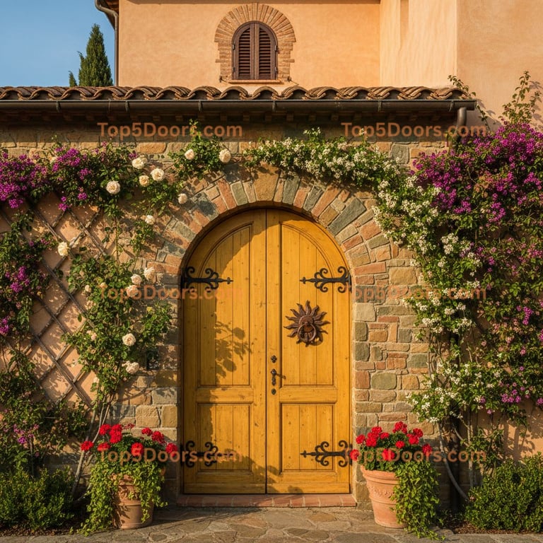 yellow front door tuscan Door