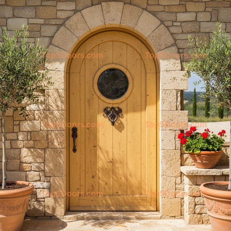 yellow front door tuscan Door