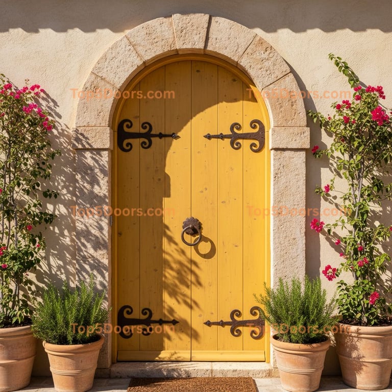 yellow front door tuscan Door