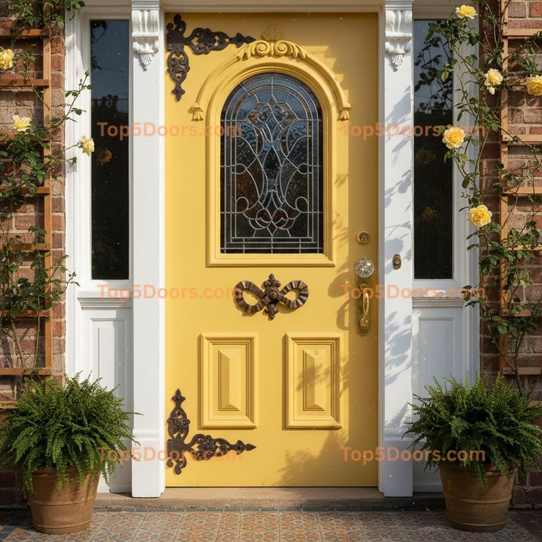 yellow front door victorian Door