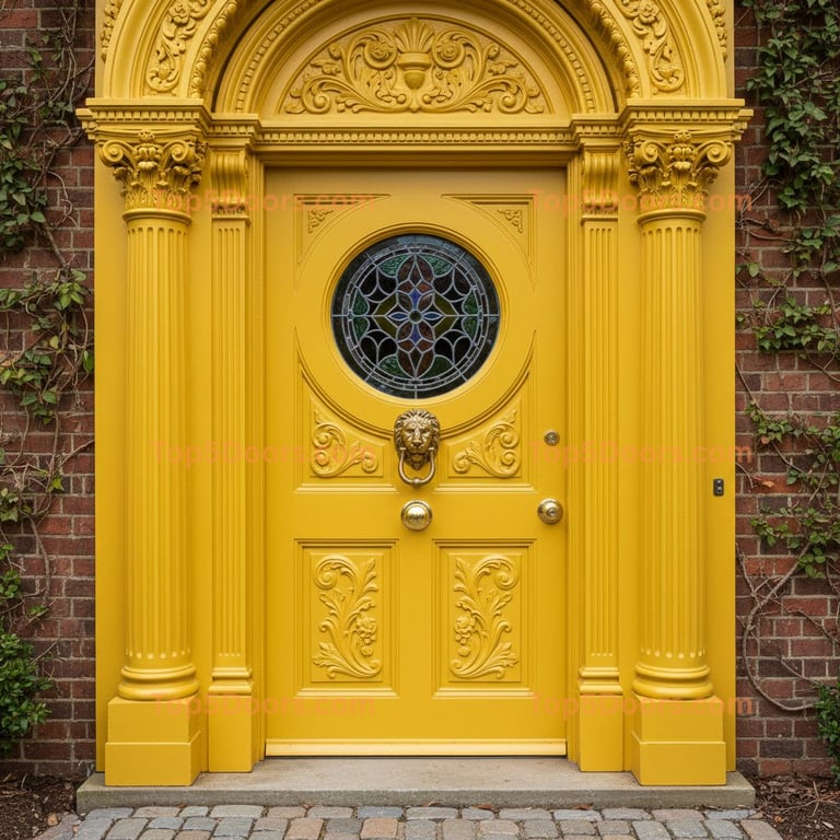 yellow front door victorian Door