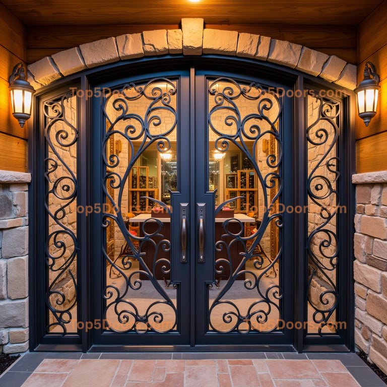 Elaborate Black Metal Doorway