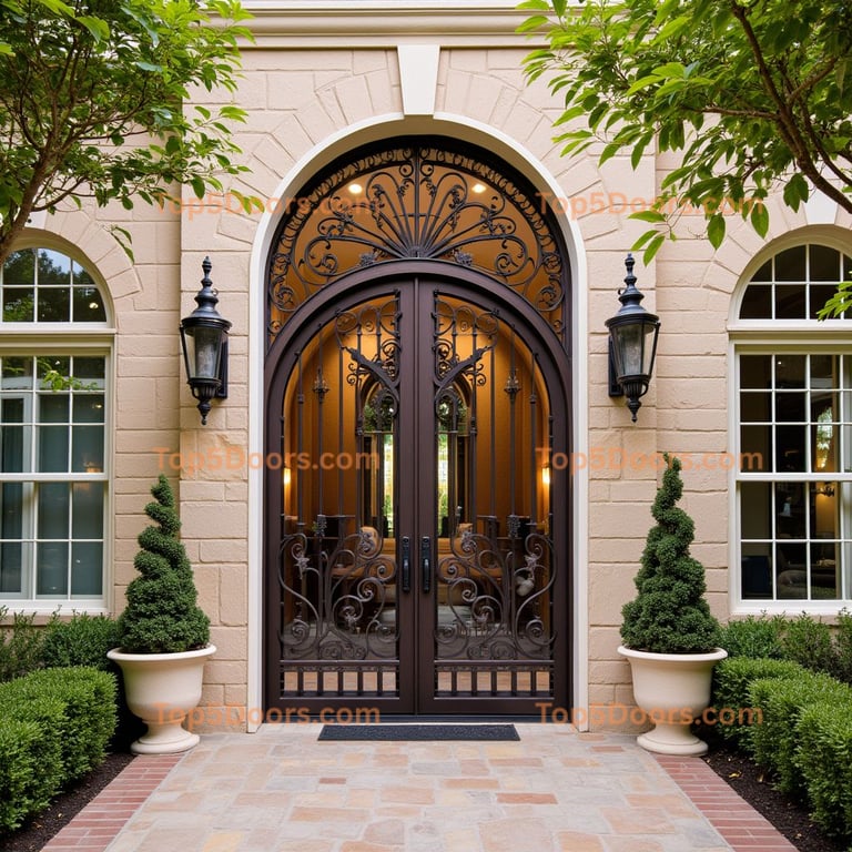 Elaborate Iron Double Door