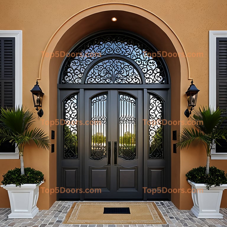 Florida arched double minimalist Door