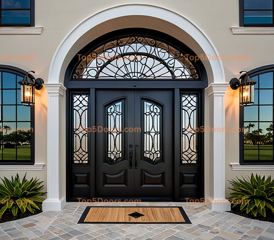 Florida arched double industrial Door