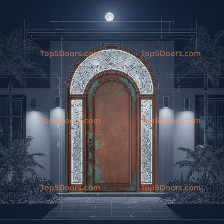 Florida arched single contemporary Door