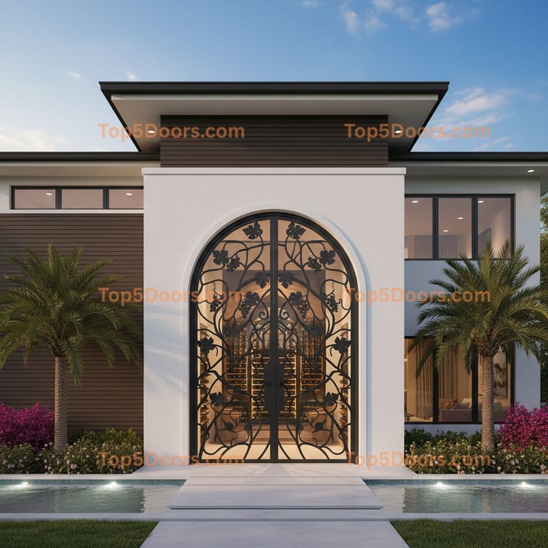 Florida wine cellar door modern Door