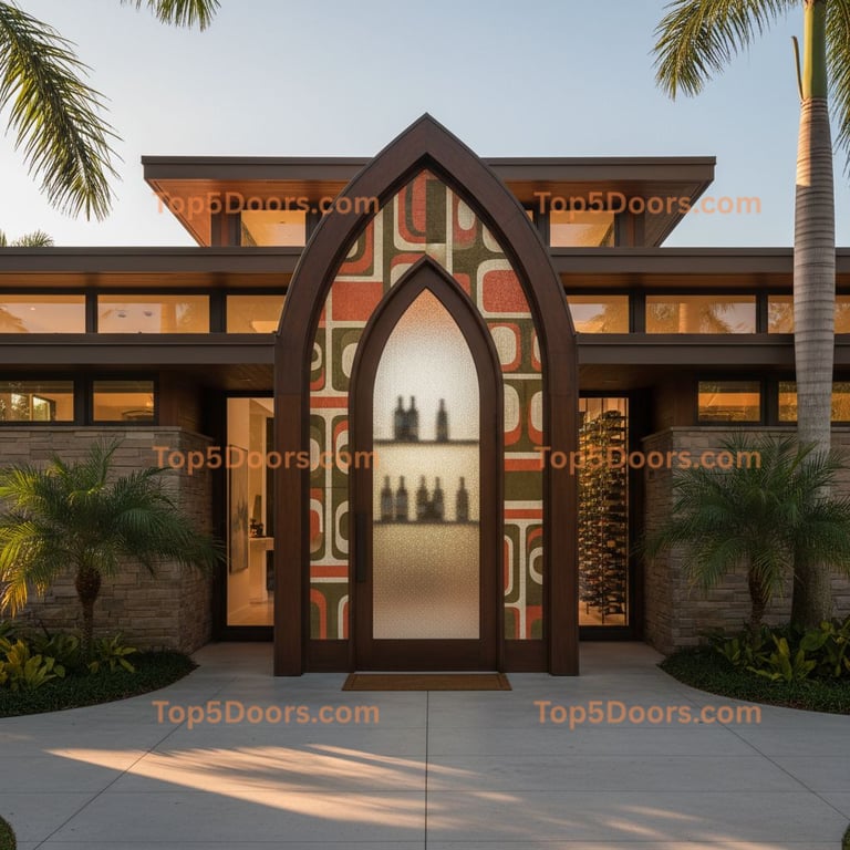 Florida wine cellar door mid-century modern Door