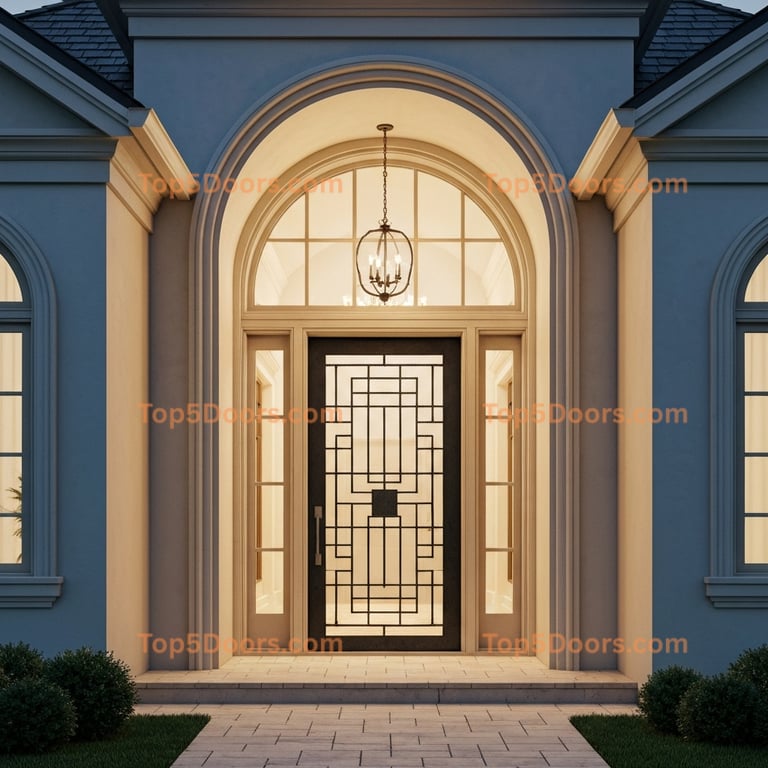 Florida wrought iron barn door european classic Door