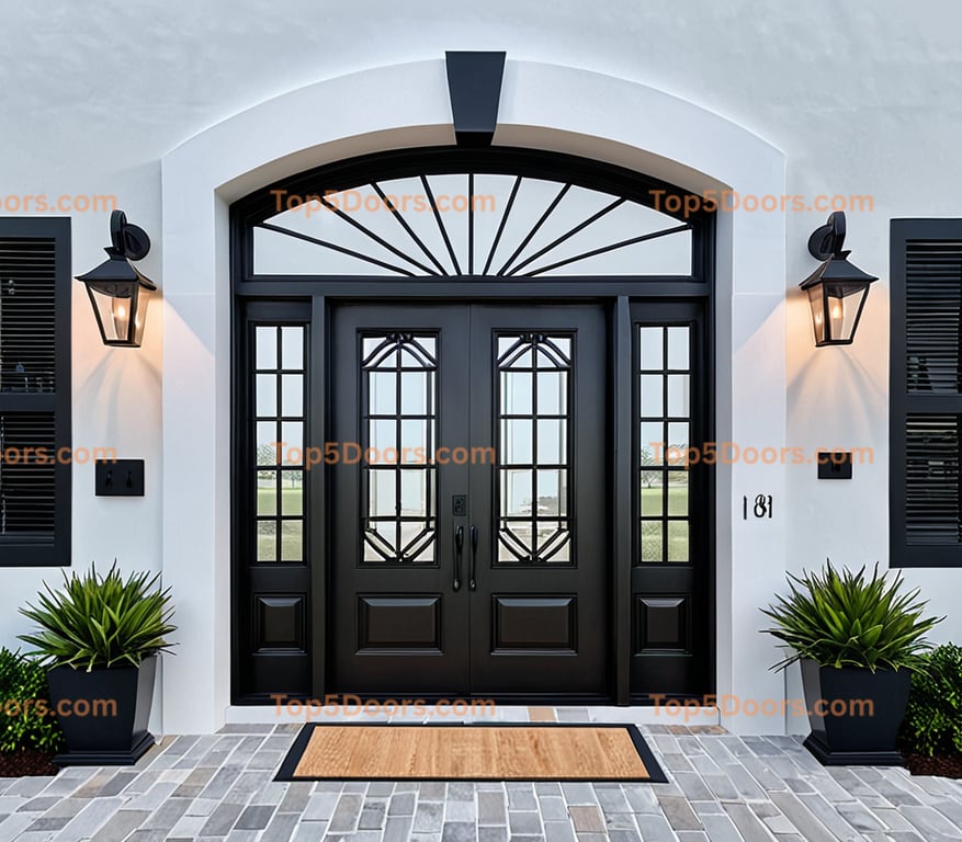 Florida wrought iron french door georgian Door