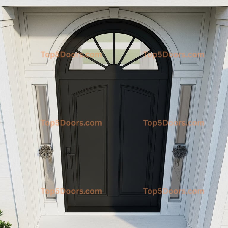 Florida wrought iron solid panel contemporary Door