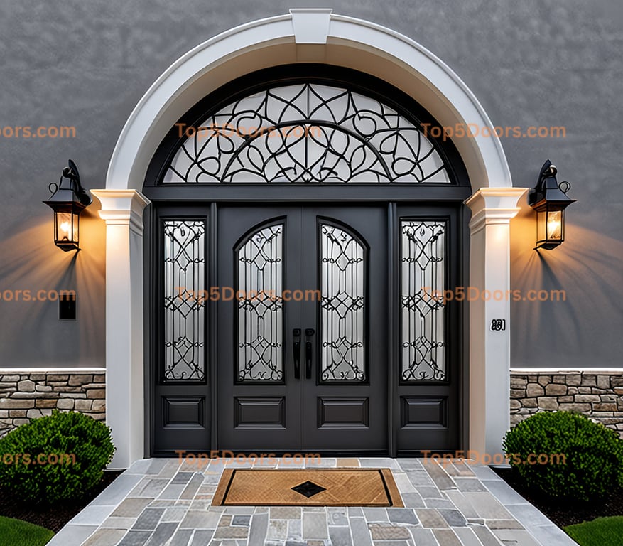 Georgia arched double mediterranean Door