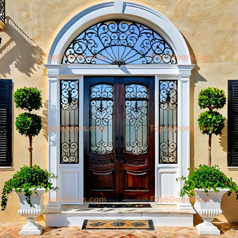 Georgia arched double coastal Door