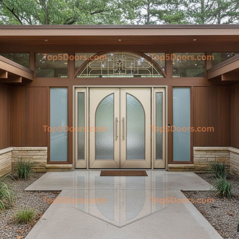 Georgia arched double mid-century modern Door