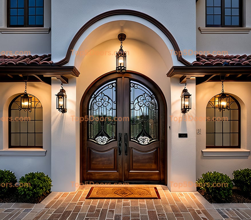 Georgia glass paneled spanish colonial Door