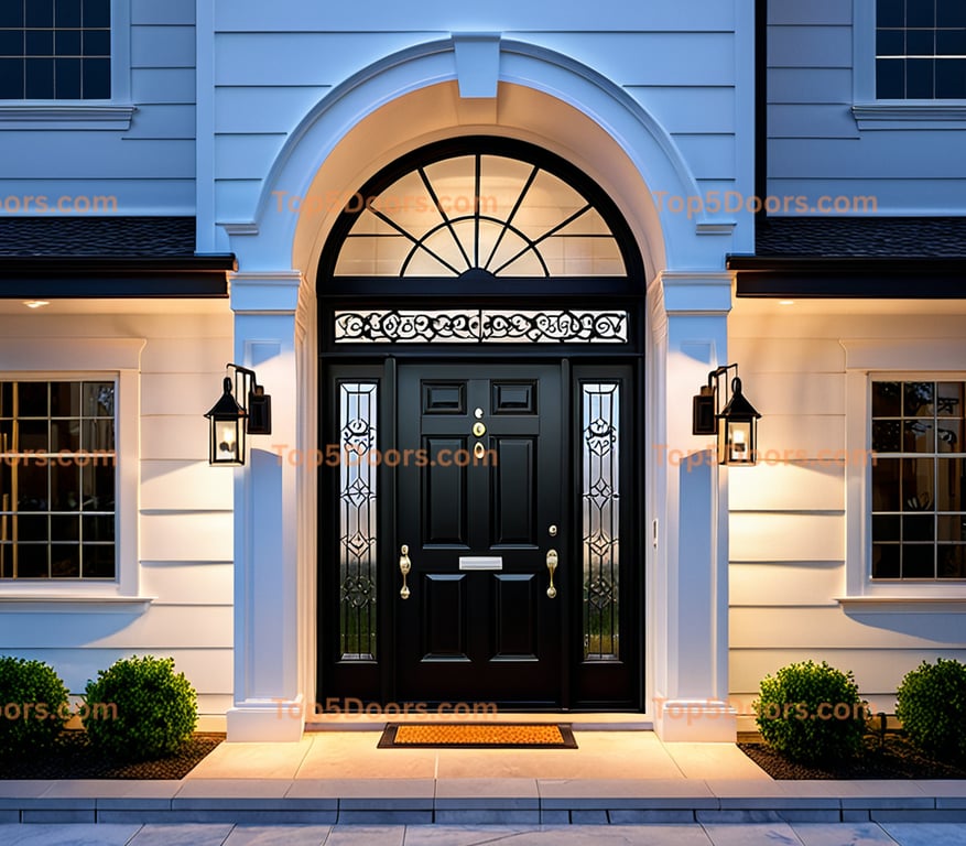 Georgia solid panel traditional american Door