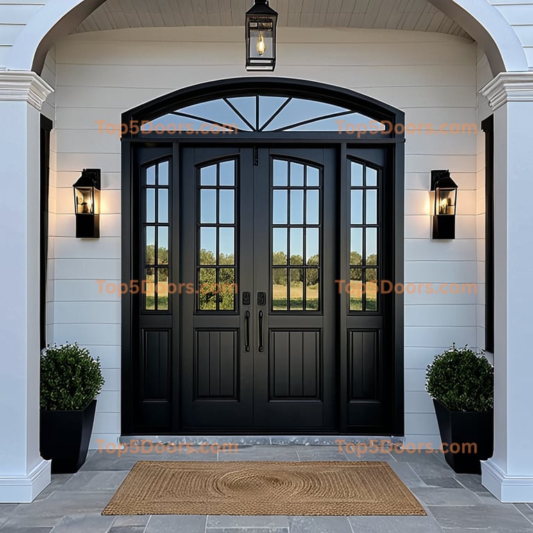 Georgia wrought iron barn door minimalist Door