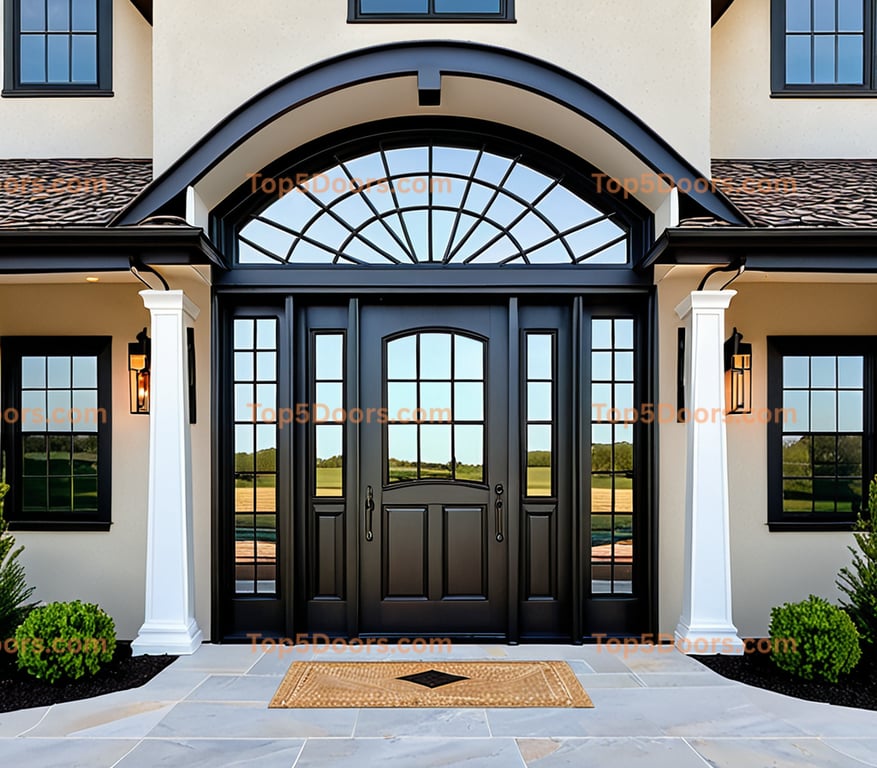Georgia wrought iron barn door georgian Door