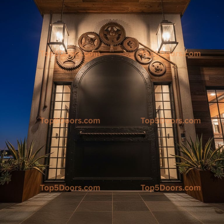 Georgia wrought iron barn door industrial Door