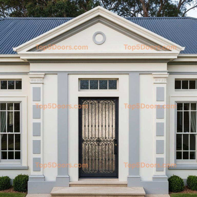 Georgia wrought iron french door georgian Door