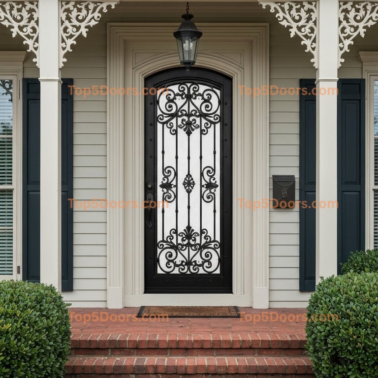 Georgia wrought iron single victorian Door