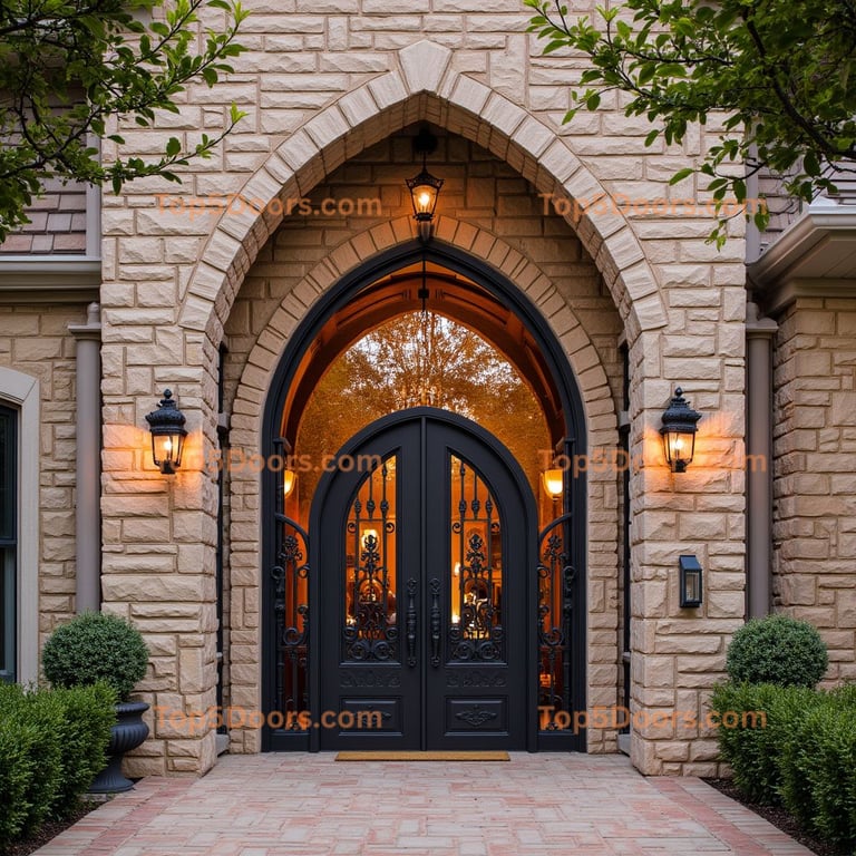 Gothic Metal Double Door