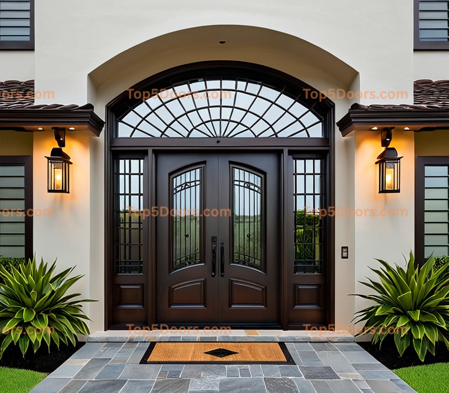 Hawaii arched double korean modern Door