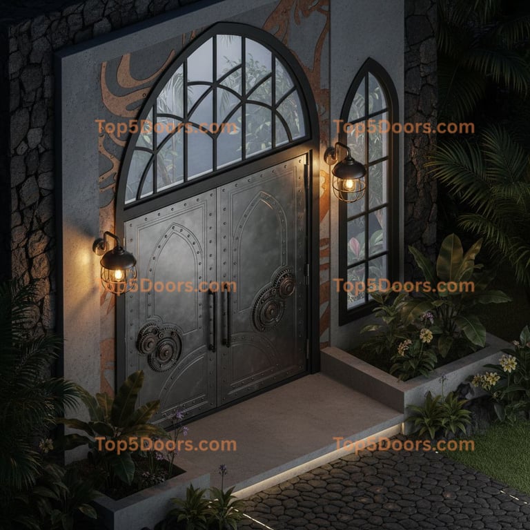 Hawaii arched double victorian Door