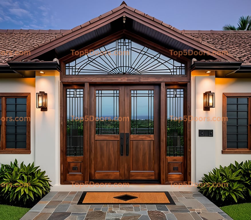 Hawaii glass paneled minimalist Door