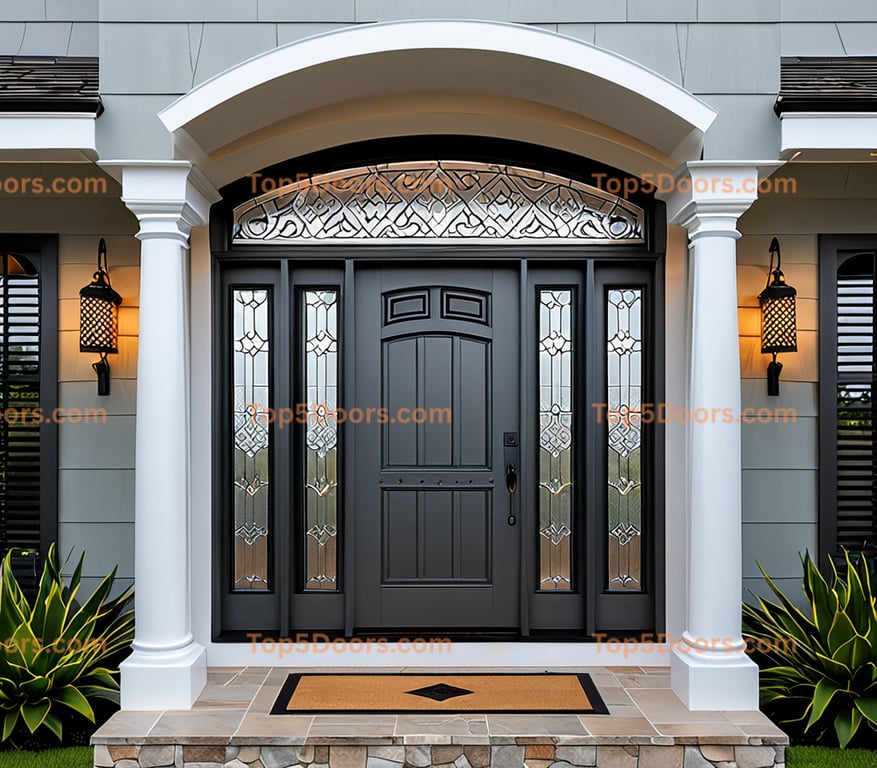 Hawaii solid panel modern farmhouse Door