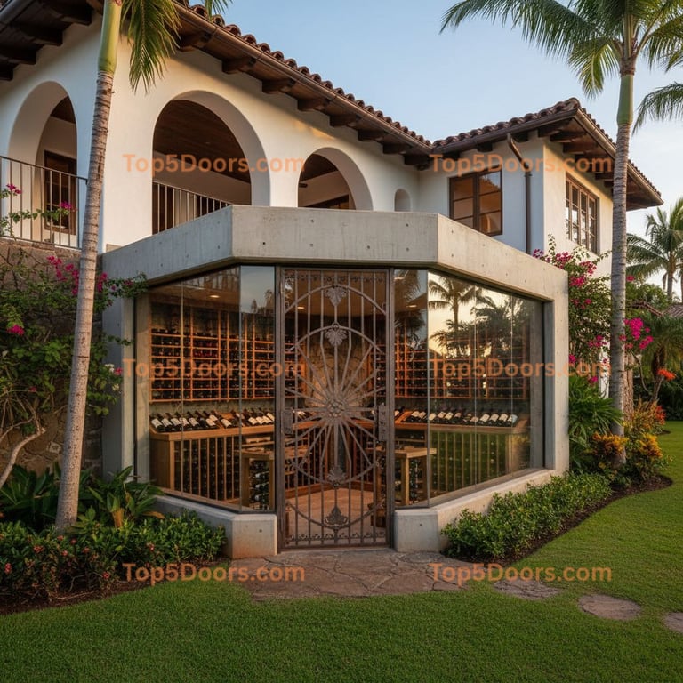 Hawaii wine cellar door spanish colonial Door