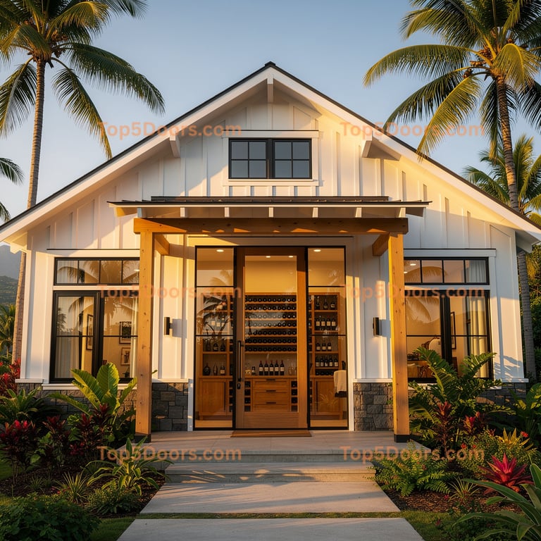 Hawaii wine cellar door modern farmhouse Door