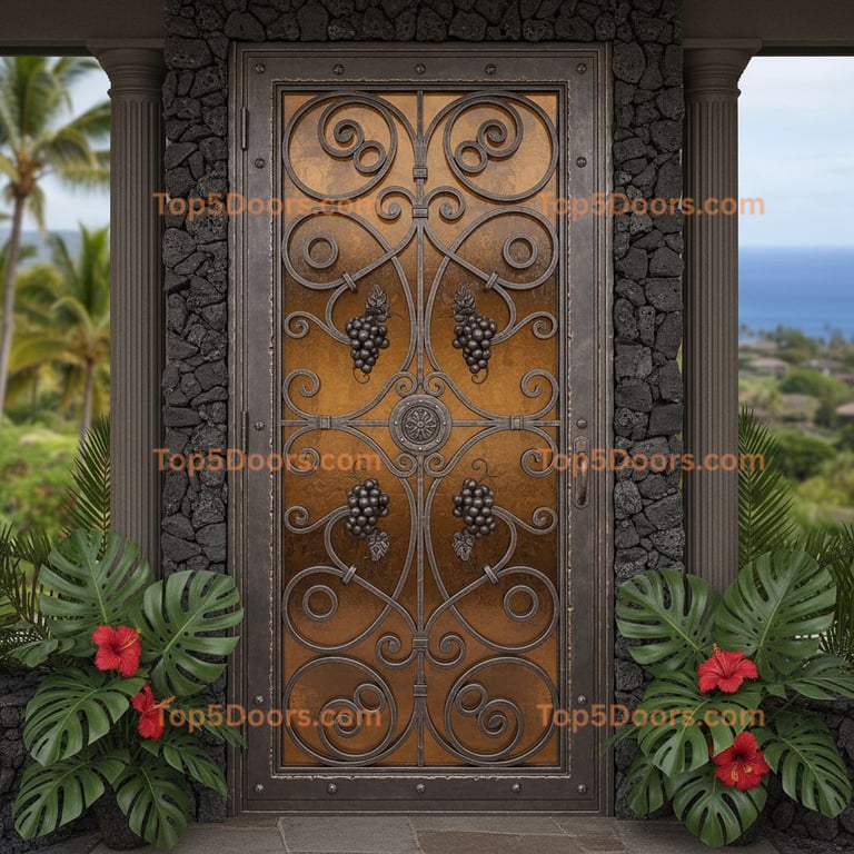 Hawaii wine cellar door french provincial Door