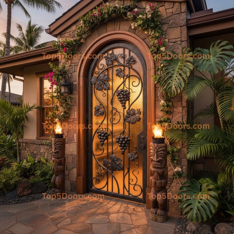 Hawaii wine cellar door traditional american Door